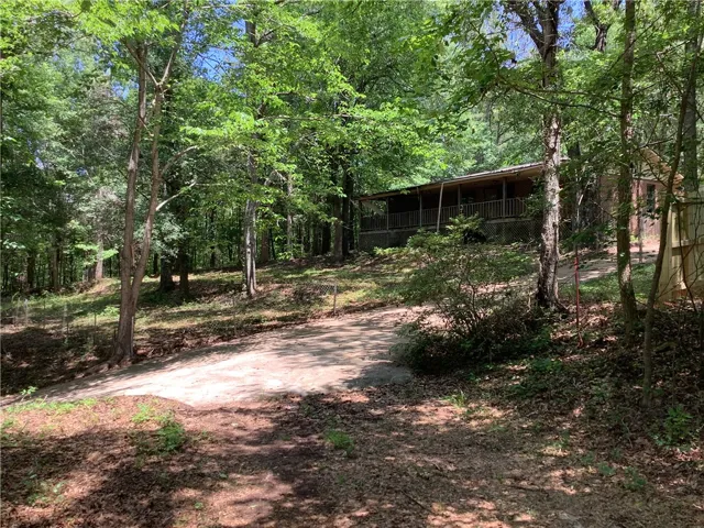 A secluded dwelling nestled amongst lush foliage.