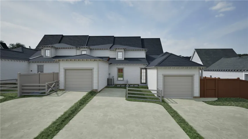 Digital Rendering of Townhome Interior Unit 202 - Rear View