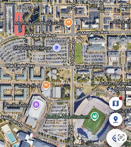 An aerial perspective reveals a vibrant community with proximity to major landmarks and essential services.