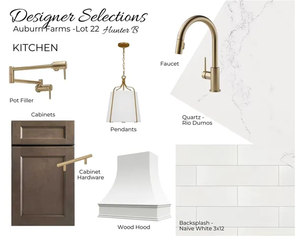 Auburn Farms Lot 22 Kitchen Selections - All plans, pricing and specifications are subject to change without notice.