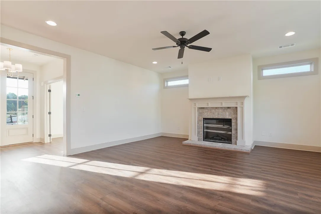 Open Concept Living Area with Fireplace