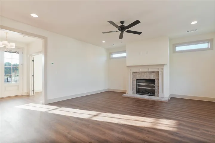 Open Concept Living Area with Fireplace
