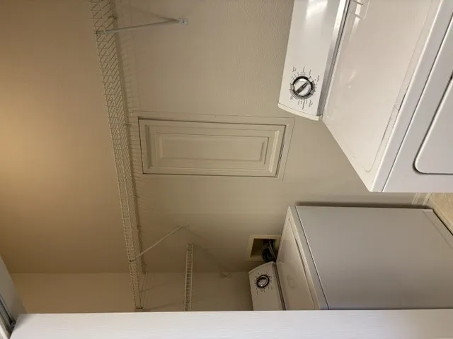 Conveniently located laundry space.
