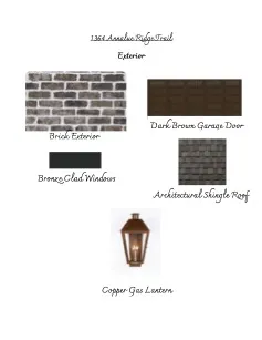 Premium construction details are highlighted, featuring an architectural shingle roof and a copper gas lantern.