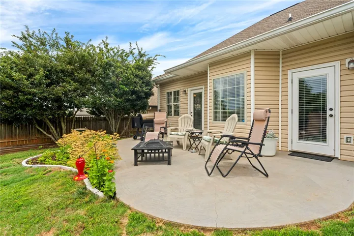 Back patio is your own backyard oasis!