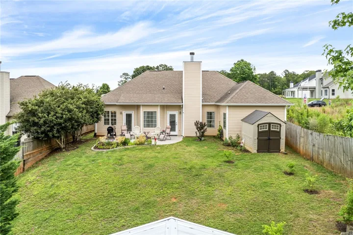 Spacious and private plus complete with storage shed!