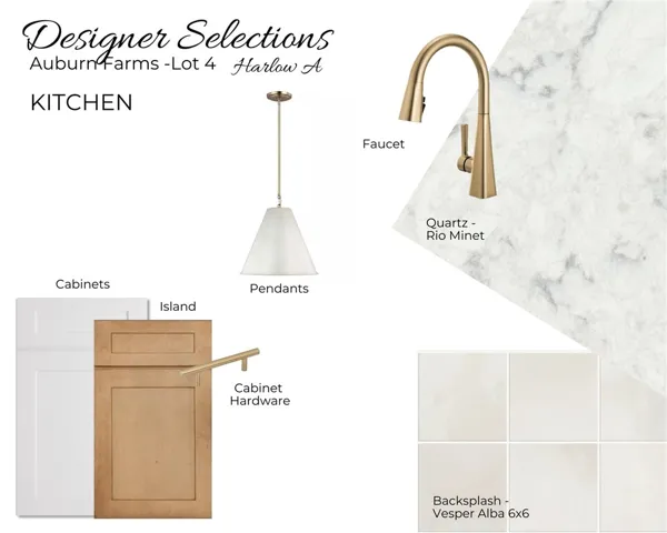 Auburn Farms Lot 4 - Kitchen Selections - All plans, pricing and specifications are subject to change without notice.