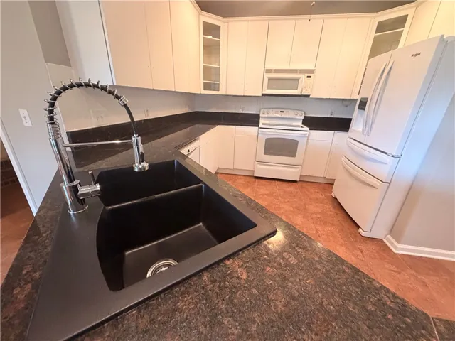 New granite composite sink and faucet.