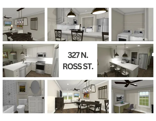 An inviting open-concept layout connects the kitchen to dining and living spaces, perfect for entertaining.