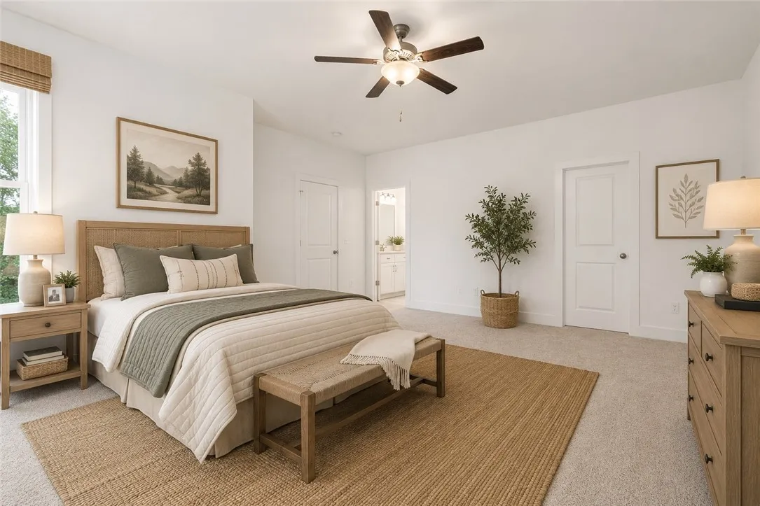 Second primary located on 2nd level has private en suite. Image has been virtually staged.