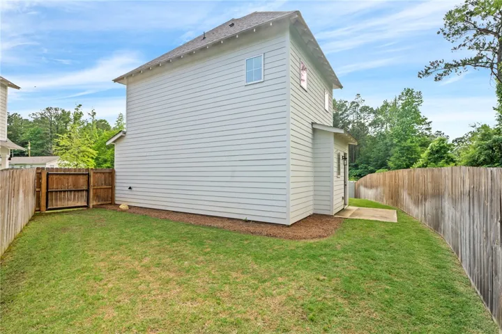 Fully fenced yard offers privacy space to entertain