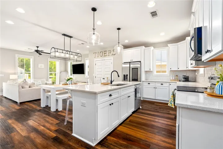 An open concept layout makes this home ideal for entertaining.