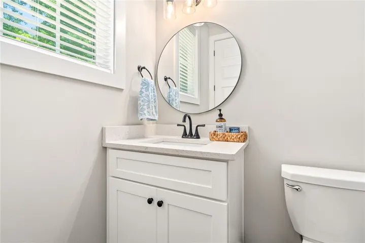 Powder bathroom on main level
