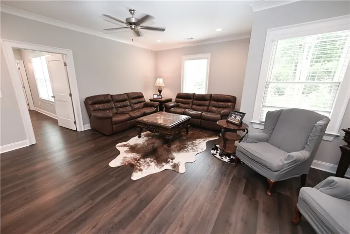 Spacious second living space located upstairs.