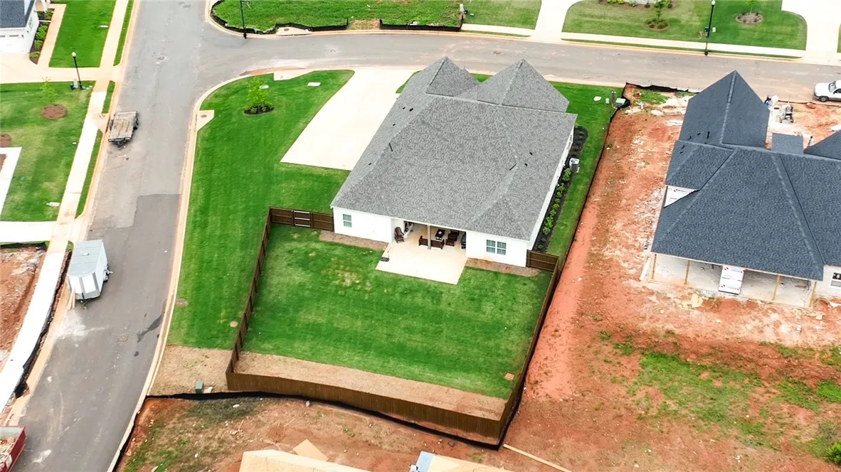 Aerial view of 1311 Hidden Lakes Drive.