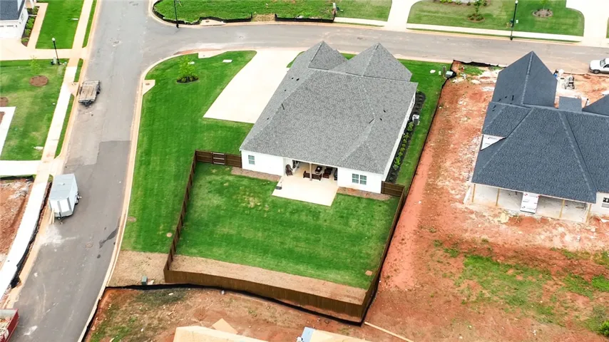 Aerial view of 1311 Hidden Lakes Drive.