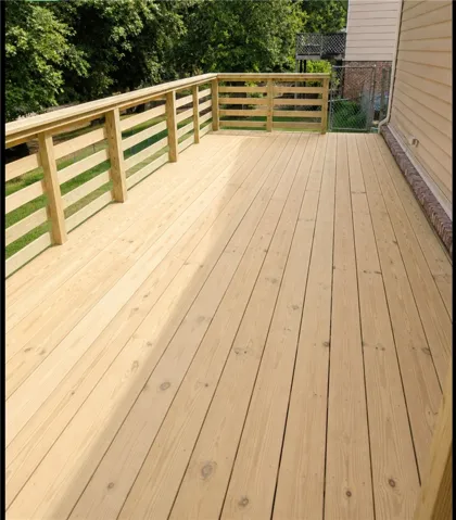 Spacious deck