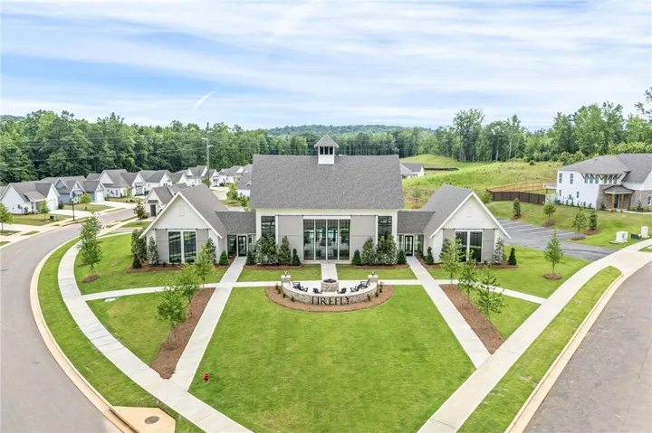 Central community gathering space provides a charming focal point for neighborhood activities.