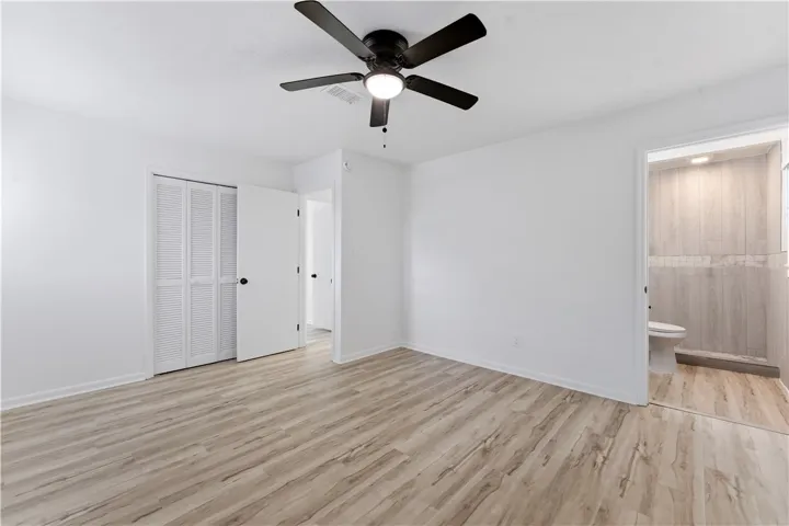 Master bedroom and full bath.