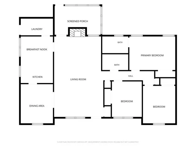 Visualize the spacious and functional layout of this charming residence with a screened porch.