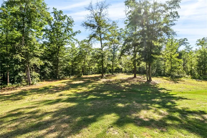 A spacious, verdant lot awaits your vision, bordered by a dense, natural treeline.