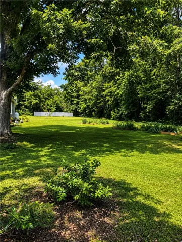 Shows Large front side yard