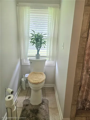A well-lit water closet provides essential privacy and convenience.