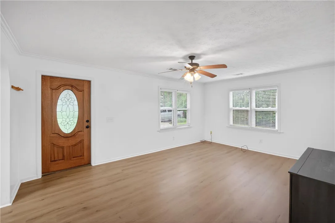 Entrance into living room.