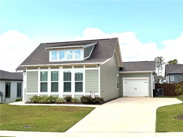 Garage, extra parking concrete pad for side-by-side parking