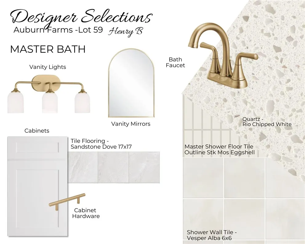 Auburn Farms Lot 59 - Designer Selections - Primary Bathroom- All plans, pricing and specifications are subject to change without notice.