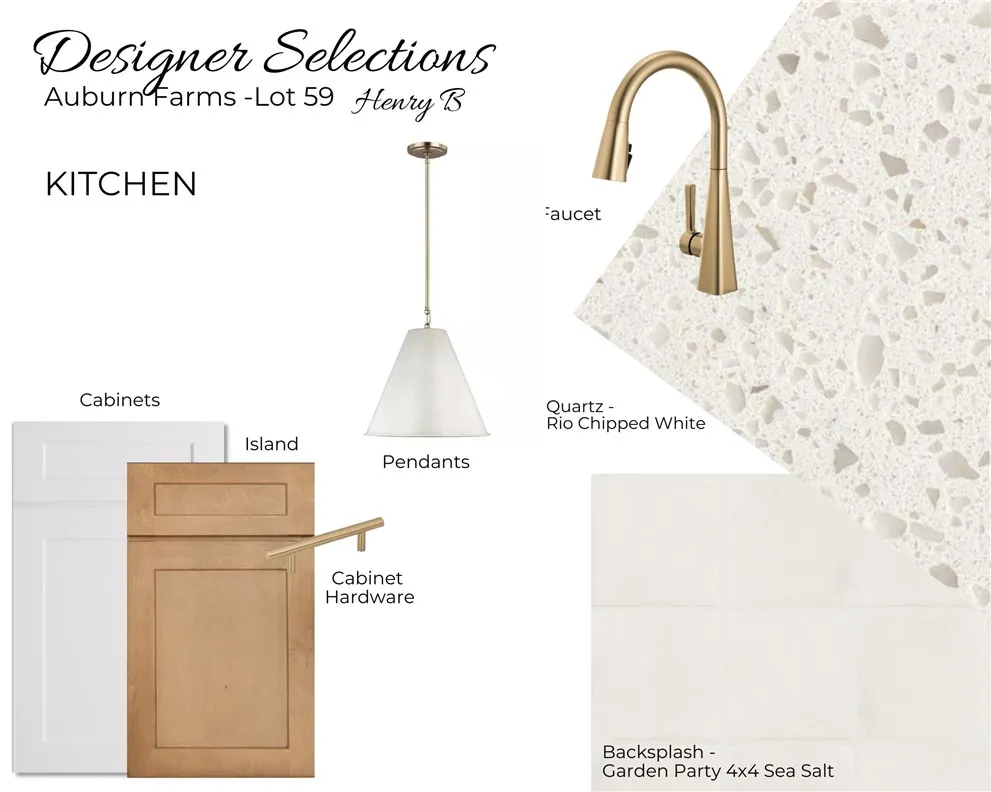 Auburn Farms Lot 59 - Designer Selections - Kitchen - All plans, pricing and specifications are subject to change without notice.
