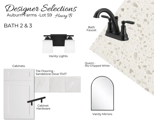 Auburn Farms Lot 59 - Designer Selections - Bathrooms- All plans, pricing and specifications are subject to change without notice.