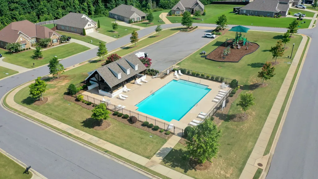 The neighborhood pool is inviting.