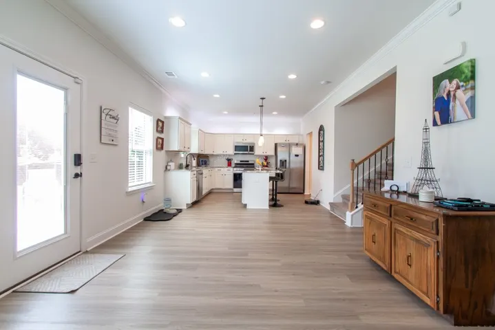 Plenty of space for a huge dining table.