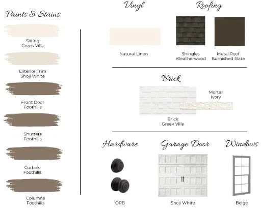 Auburn Farms Lot 48 Exterior Color Scheme 12 - All plans, pricing, and specifications are subject to change without notice.
