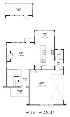 The Harlow A - First Floor - All plans, pricing, and specifications are subject to change without notice.