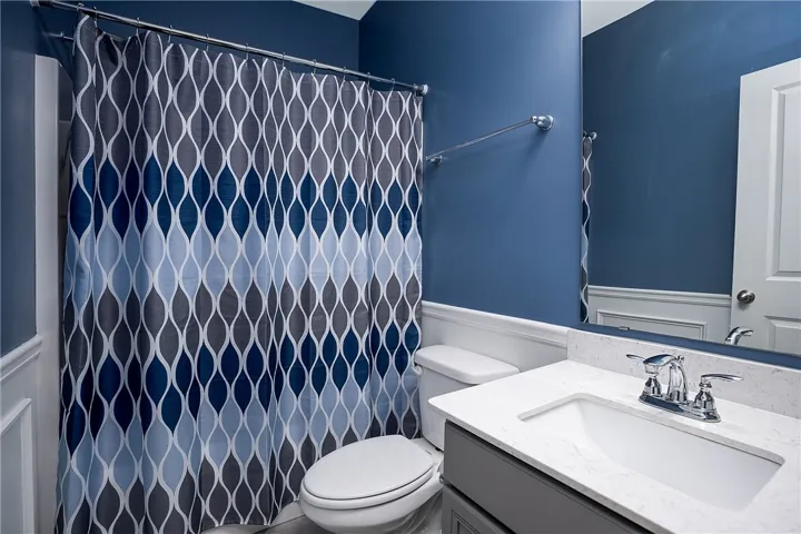 A well-appointed bathroom level two.