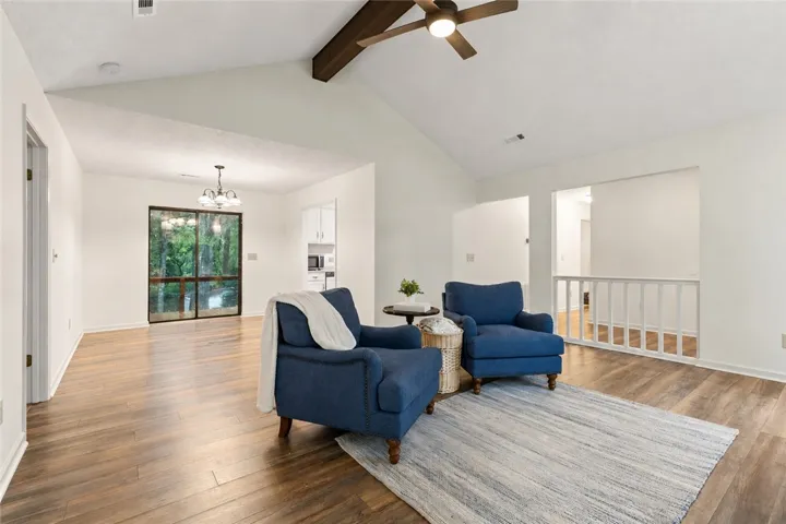 Heart of the home no doubt!  Semi-open concept space wonderful for family gatherings!