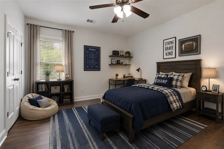 The 2nd bedroom upstairs. Virtually staged