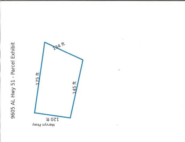 Sketch of lot dimensions