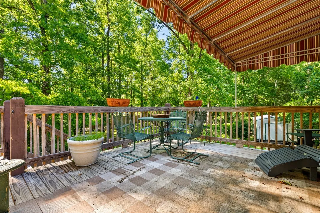 Deck on main level off of kitchen