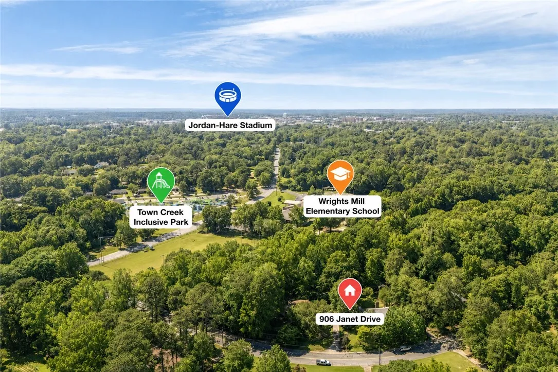 Lot is 1.05 acres in close proximity to the stadium, Town Creek Inclusive Park, and Wrights Mill Elementary