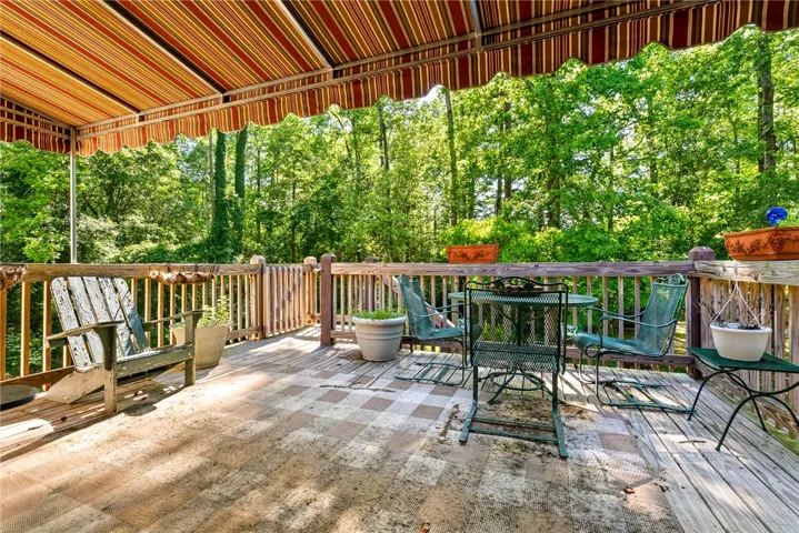 Deck on main level off of kitchen
