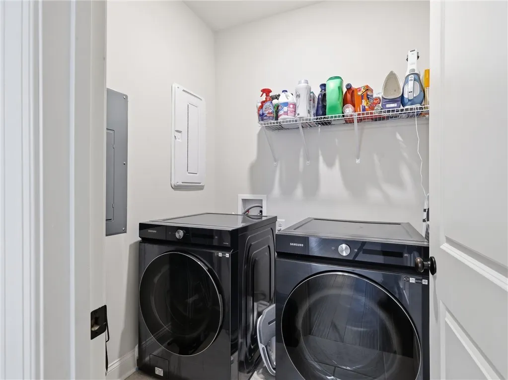 A dedicated laundry space.