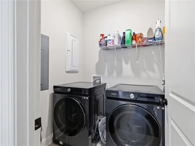 A dedicated laundry space.