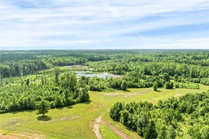 Vast, verdant landscape with a secluded pond, offering an idyllic canvas for a private estate.