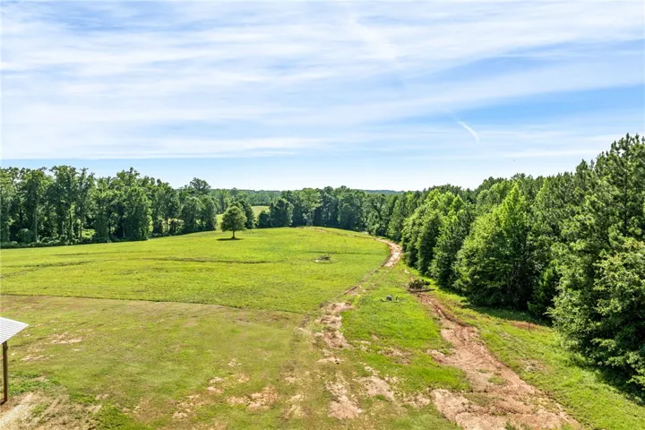 Sprawling acres of verdant pastureland, bordered by mature woodlands under an expansive sky.
