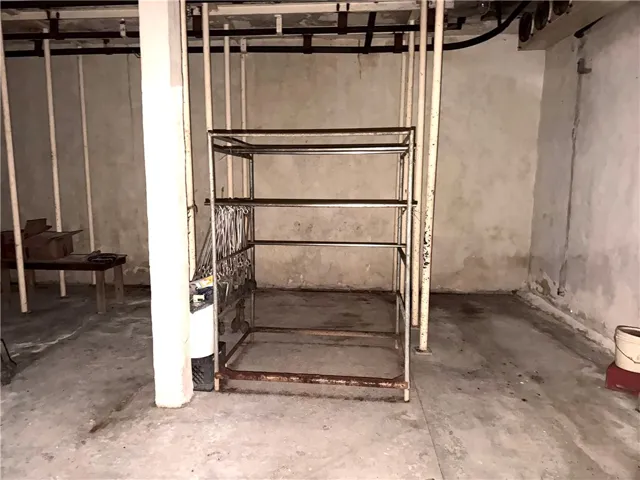 cold hanging area with racks