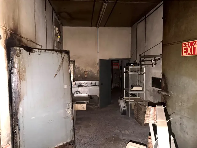 Smoker on left, freezer area on right.