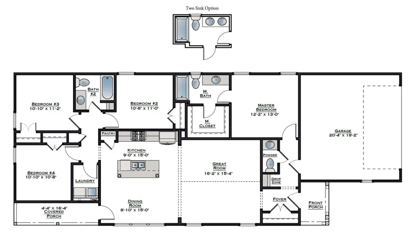 The Hampton C by Holland Homes LLC. All plans, pricing, and specifications are subject to change without notice.